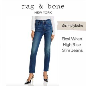 rag & bone Flexi Wren High Rise Slim Jeans in Ella - SIZE 34
